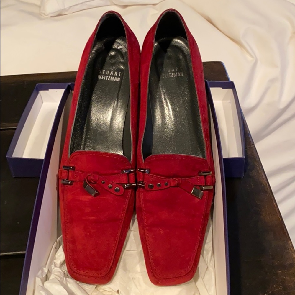 Stuart Weitzman Wizzie Red Suede 9